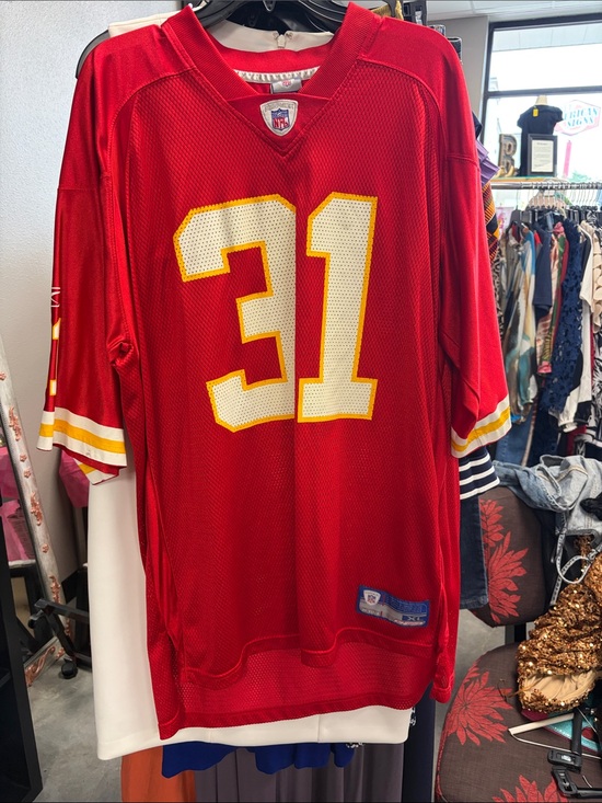 NFL Other - NFL Red Mesh Football Jersey with White NFL Shield
